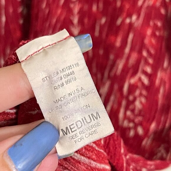 Vintage John Paul Richard Womens Red Sleeveless Floral Crepe Shift Dress Medium - Picture 5 of 6